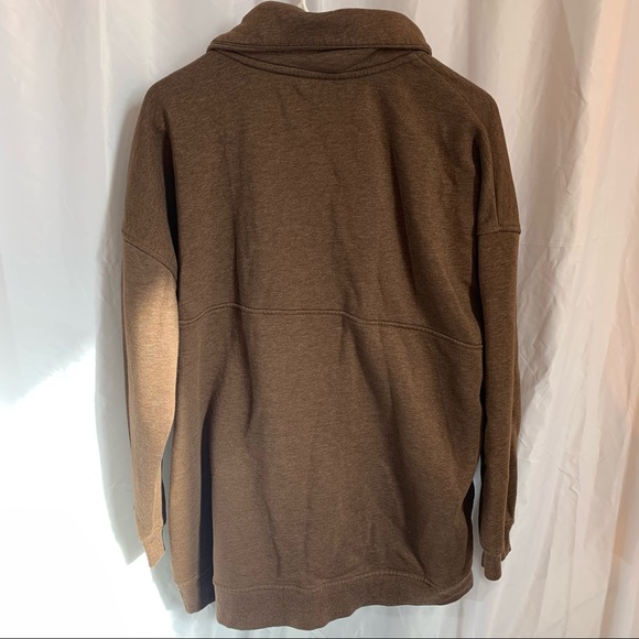 Old Navy High Neck Sweatshirt 3/4 Zip Detail Two Hand Pockets - Picture 3 of 8